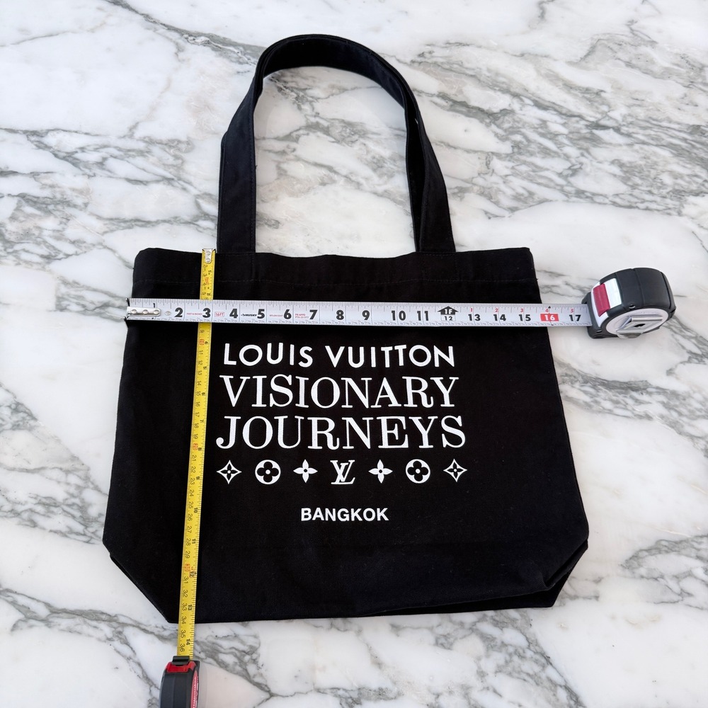 Louis Vuitton Visionary Journeys Bangkok Exhibition Tote Bag Black Canvas - Picture 4 of 7